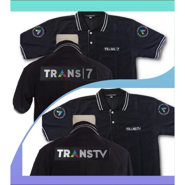 KAOS TRANS TV/TRANS 7 LOGO BORDIR KOMPUTER