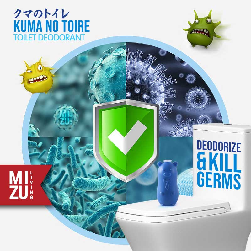 MIZU KUMA NO TOIRE Toilet Deodorant Cleaner Toilet Tank Detergent Capsule Bathroom Perfume Parfum Toilet Deterjen Pembersih Kloset Toilet Anti Kuman Kapsul Penghilang Bau WC Kamar Mandi