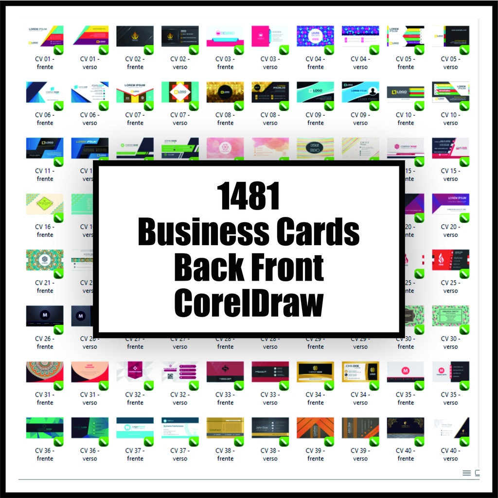 1481 Business Cards - Back Front CorelDraw