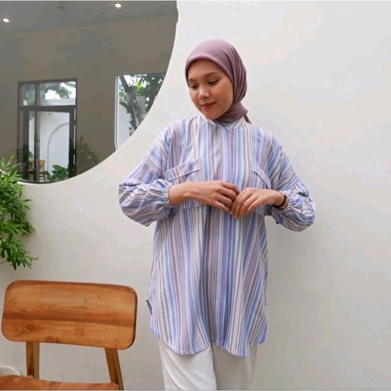 ONE SET KEMEJA OVERSIZE // KEMEJA SALUR OVERSIZE