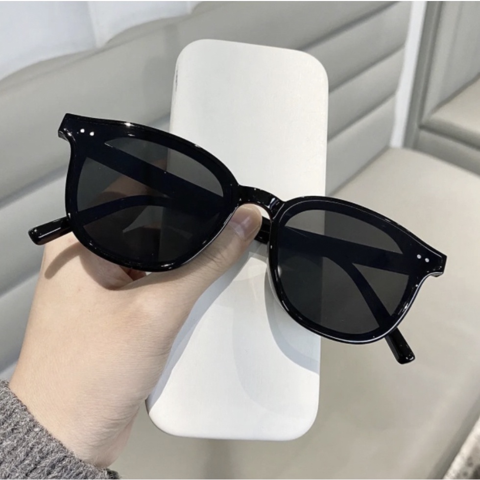 Kacamata Hitam Cowo Cewe Unisex Fashion Kacamata Hitam Retro Gaya Sunglasses Men SG1010-Hitam Hitam