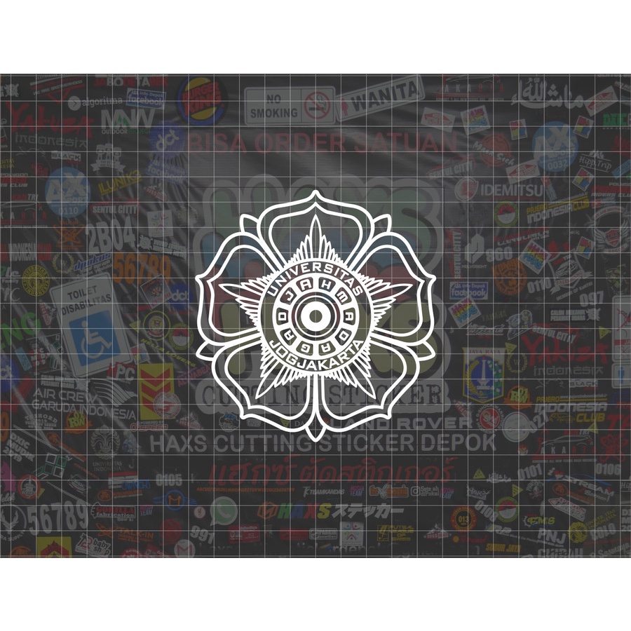 Cutting Sticker Logo UGM Jogjakarta Uk 10 Cm Untuk Mobil