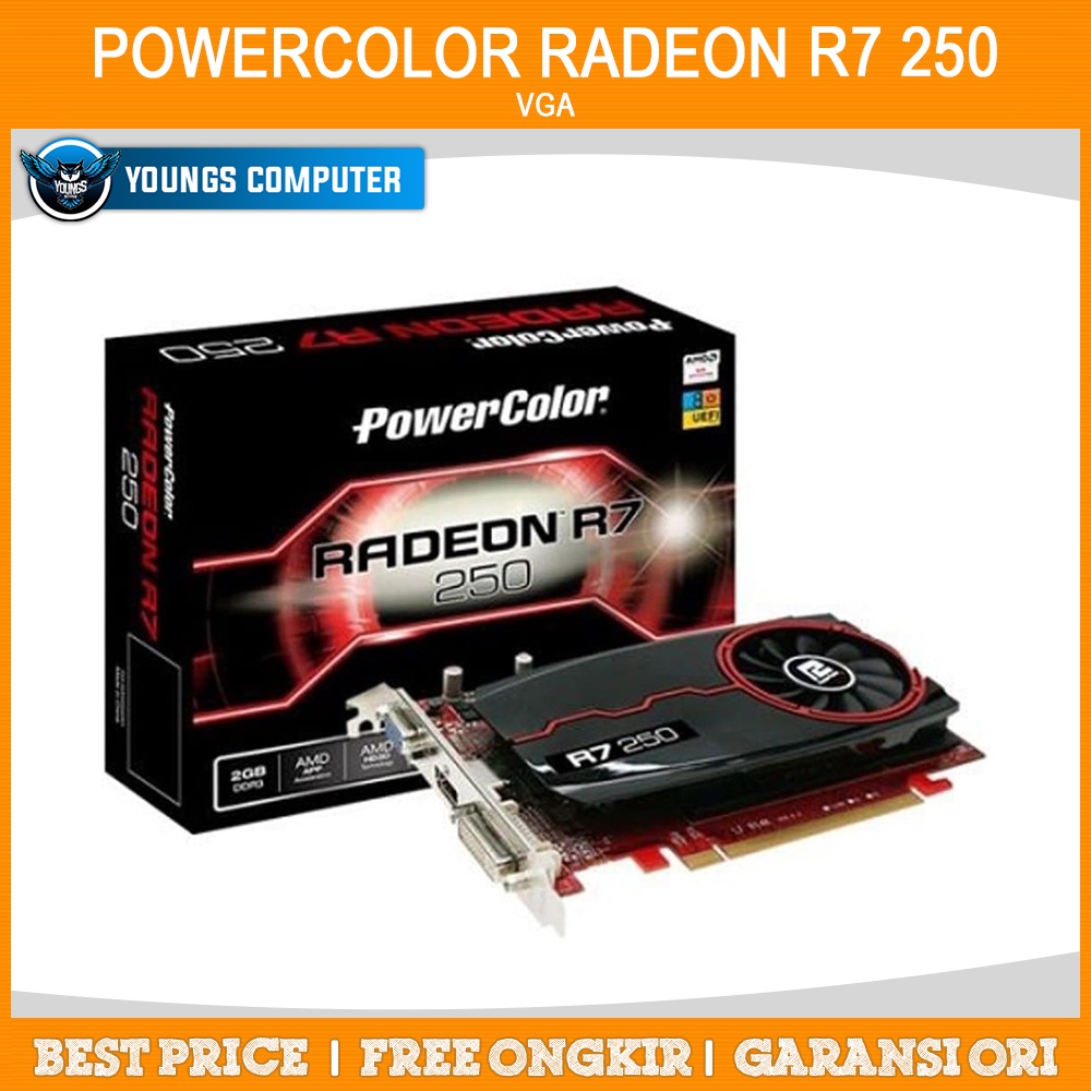 POWERCOLOR R7 250 2GB DDR3 VGA CARD RADEON