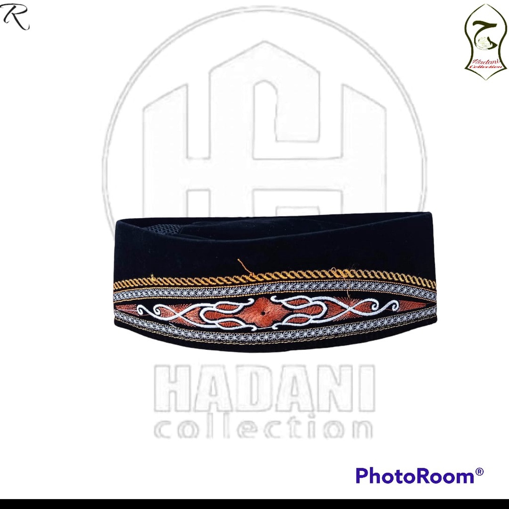 peci bordir motif/peci hitam motif/songkok motif/ peci motif random