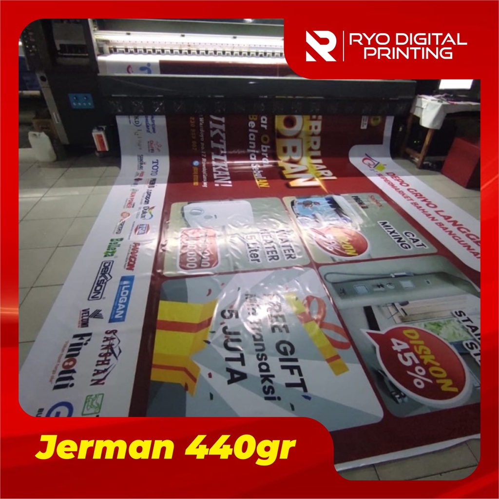 Jual CETAK MMT FLEXY BANNER SPANDUK JERMAN 440gr Shopee Indonesia