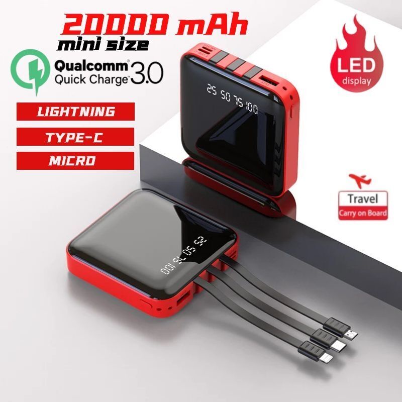 20000mAh mini powerbank full capachity dual USB portable fast charg