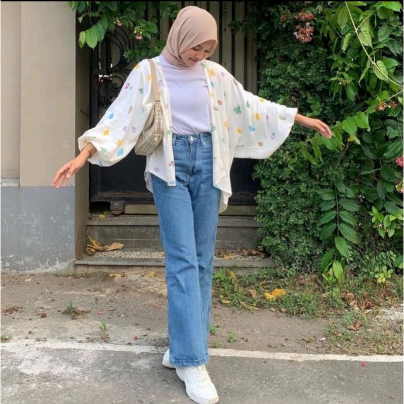 KIYOWO OUTER//Outer Kiyowo//Kiyowo Outer Motif//Outer lengan balon//Outer Viral//Outer kekinian