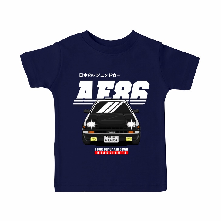 Gilan T Shirt Kaos Baju Distro Anak Gambar Mobil Anime Initial D Trueno Ae86 Otomotif