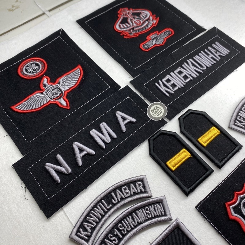 Atribut PDL Kemenkumham Polsuspas Bordir Terbaru 2023 Dasar Kain Luster