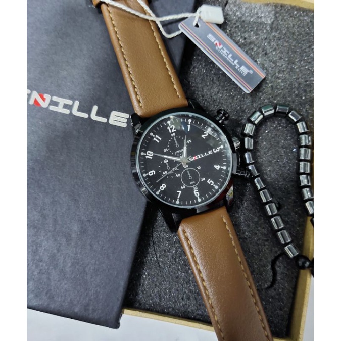 JAM TANGAN KULIT SNILLE 1023 G