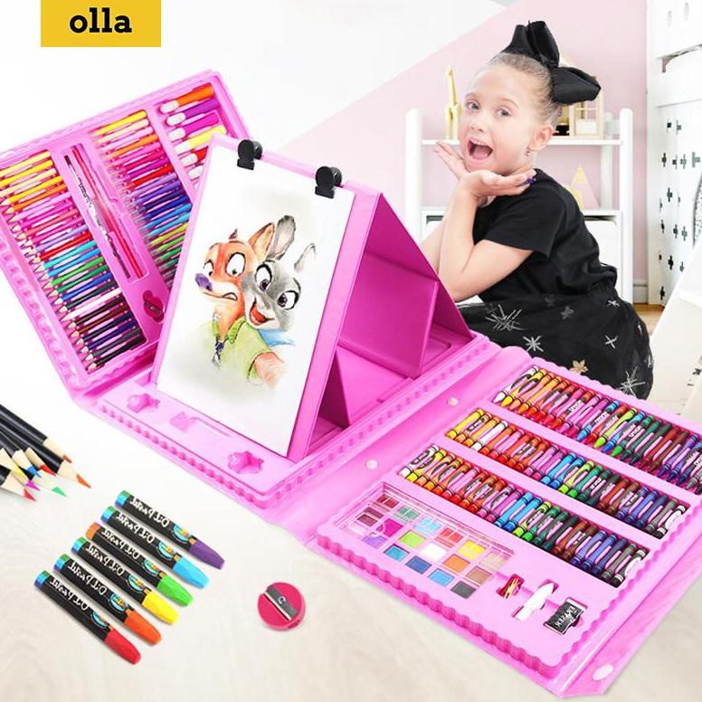 

BISA COD Olla crayon set - Crayon Mewarnai - 208 Warna - Pensil Krayon (Alat Menggambar atau Mewarnai) Hadiah anak-anak- CP5