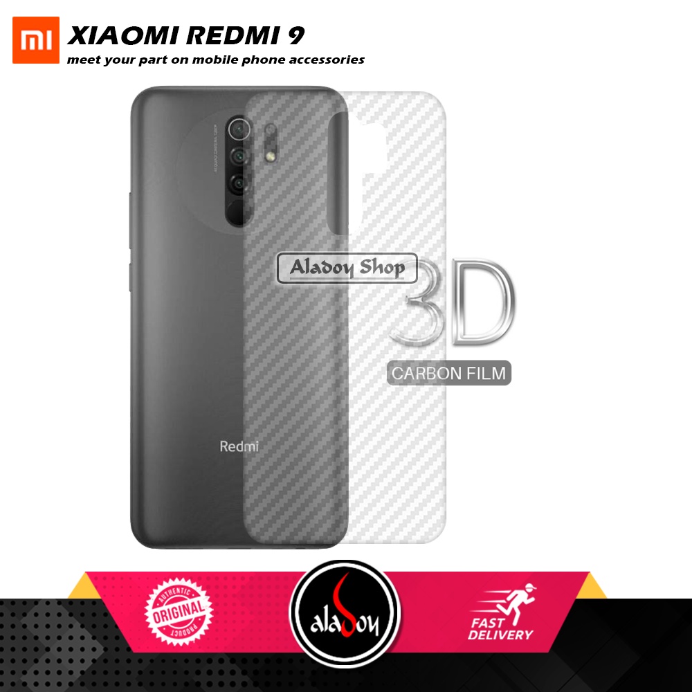 Paket 3IN1 Tempered Glass Layar Matte Anti Glare XIAOMI REDMI 9 Free Tempered Glass Camera dan Skin Carbon