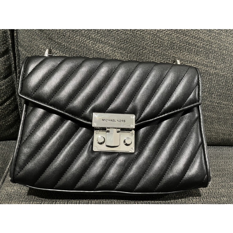 Preloved Tas MK Michael Kors Rose Medium Black SHW