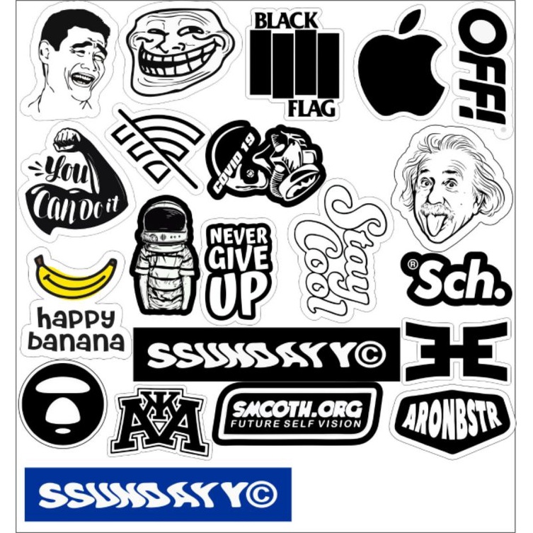 STIKER PACK MINI PART 2 STIKER BRAND ISI 115 PCS RANDOM SESUAI GAMBAR GRAFTAC HIGH QUALITY DECAL CLOTHING STRIPPING BAND METAL ROCK TUMBLR