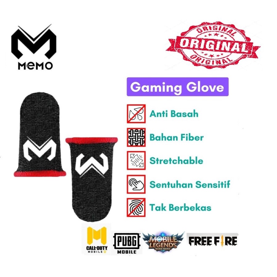MEMO Original Sarung Jempol Gaming Finger Sleeve Anti Air Jempol