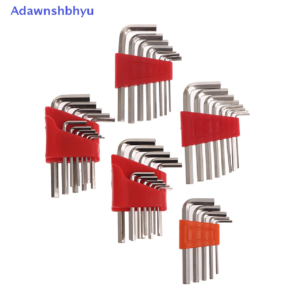 Adhyu 5/8/11Pcs Kunci Pas Allen Metric Wrench Inch Kunci L Tool Set ID