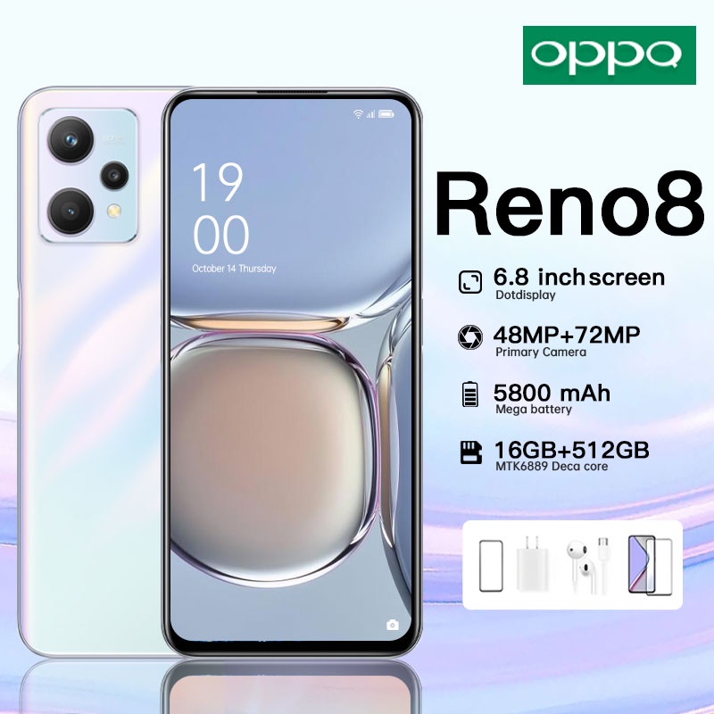 【Bisa COD】 0PPQ Reno 8 Pro 6.8inch android handphone hp murah Smartphone RAM 6GB ROM 128GB 4G/5G Ponsel Pintar Mobile Phones