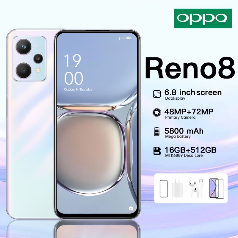 【Bisa COD】 0PPQ Reno 8 Pro 6.8inch android handphone hp murah Smartphone RAM 6GB ROM 128GB 4G/5G Pon