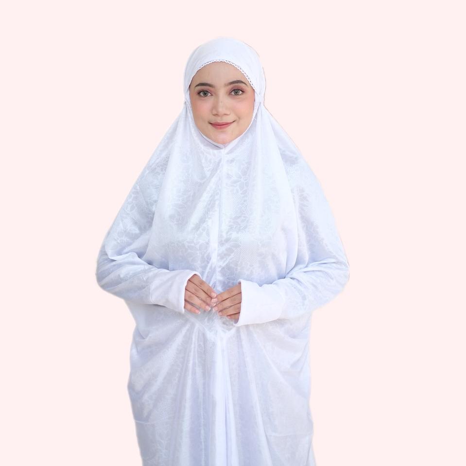 {SLW.21De22х}  mukena bordir bunga mukena putih polos mukena murah dewasa mukena terusan mukena sete