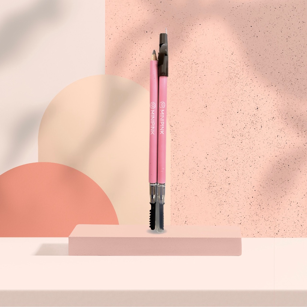 MINIPINK Double Head Pensil Alis Anti Air Tahan Lama Eyebrow MP010