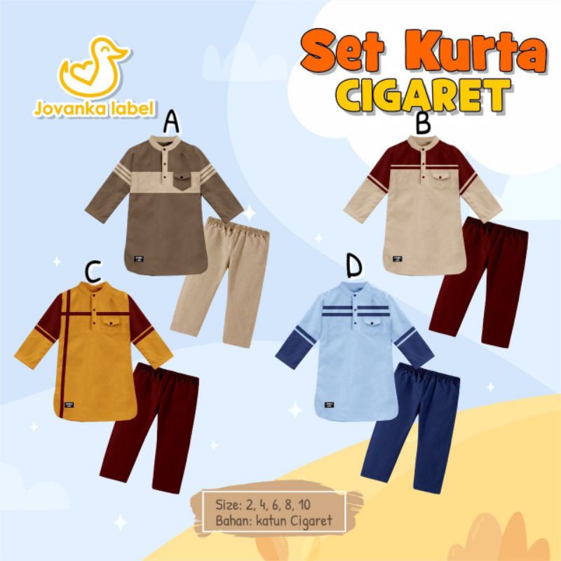 Set Kurta Cigaret Jovanka Label / Set Koko Cigaret Jovanka