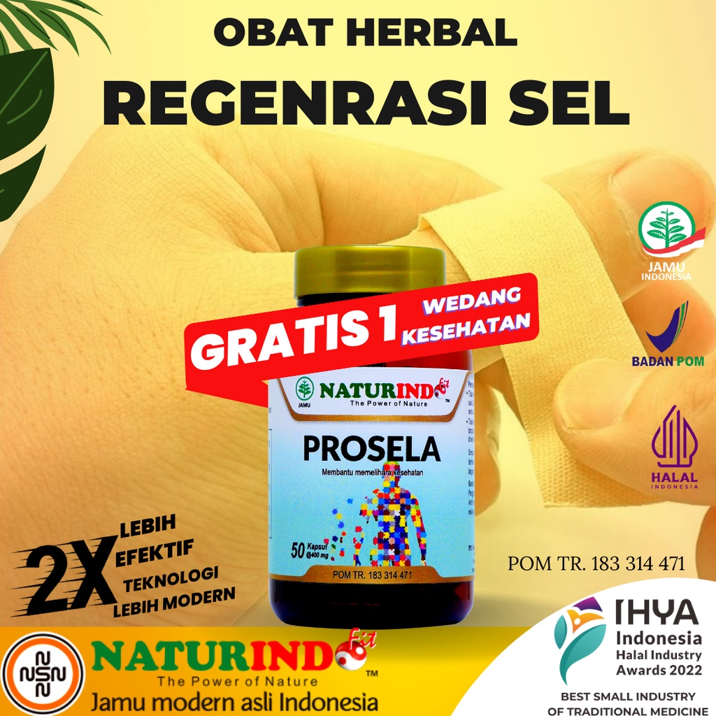 Obat Herbal membantu proses penyembuhan luka dan regenerasi sel peremajaan sel perawatan PROSELA COD