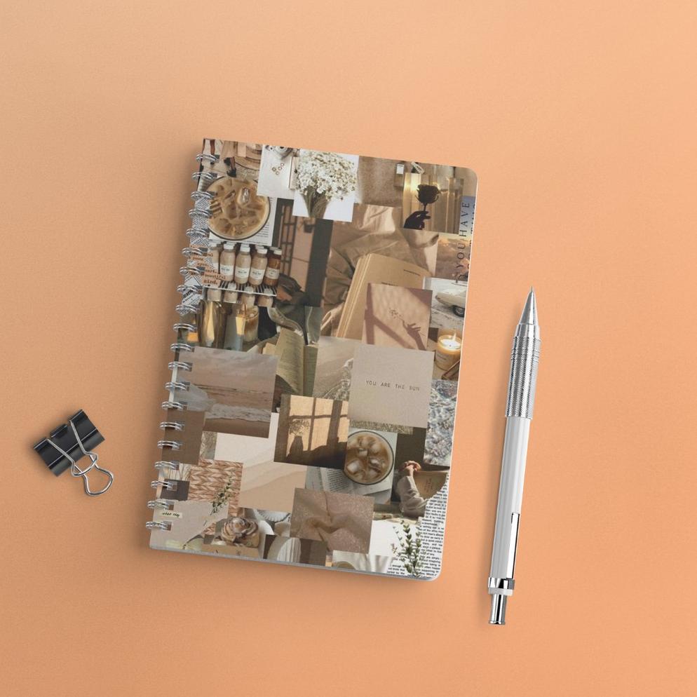 

(D-R4R♫♪) Notebook Aesthetic Edition 1 Lined Grid Dot Ukuran A5 Ring Spiral Jurnal Catatan Buku Spiral Binder kekinian