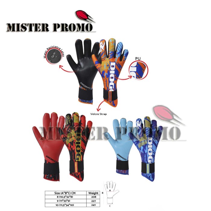 Sarung Tangan Kiper Dewasa Diogo Venezia Goalkeeper Gk Gloves Senior