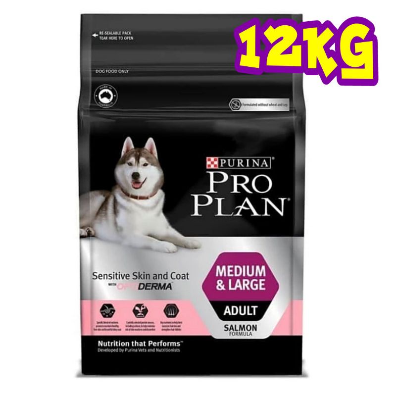 GOJEK 12KG PROPLAN PRO PLAN MEDIUM AND LARGE SENSITIVE SKIN AND COAT FOR DOG