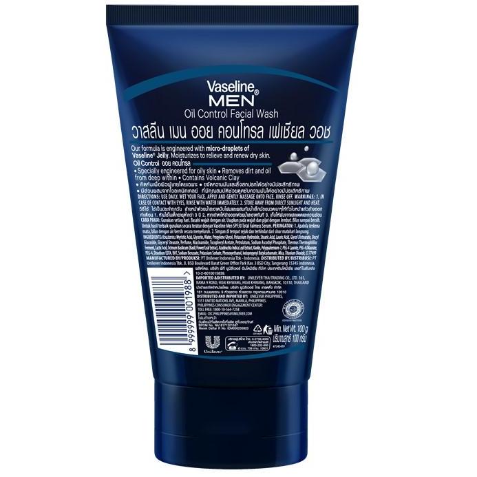 NEW ARRIVAL ㊋ Vaseline Men Oil Control Face Wash 100 gr - Twin Pack ◉