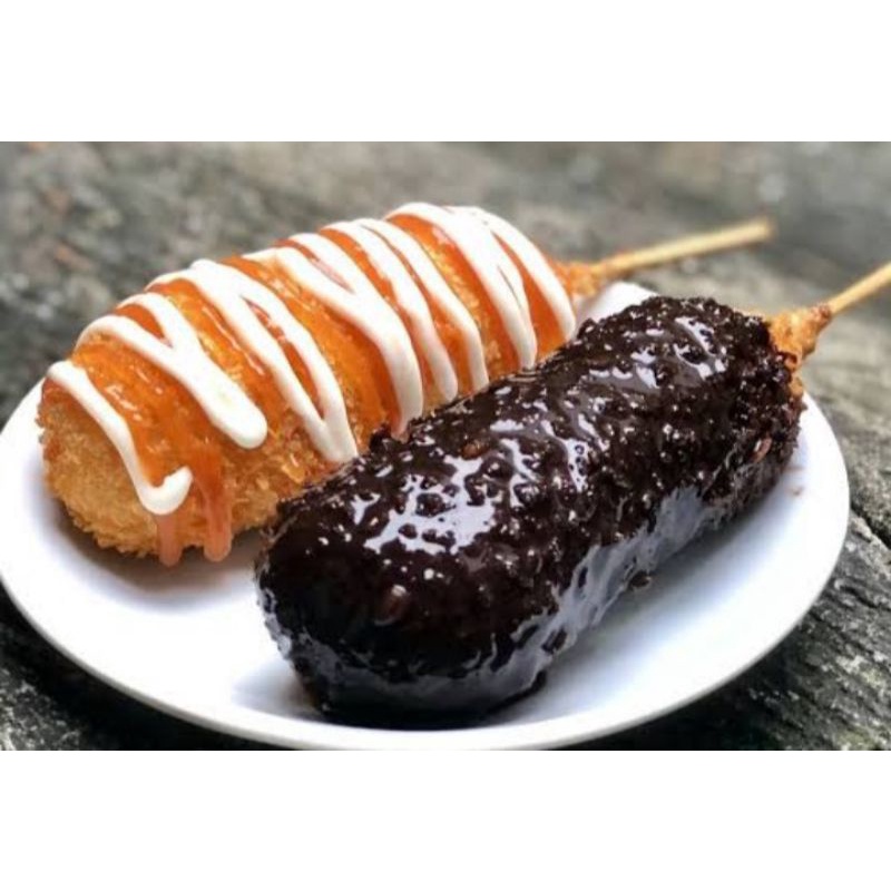 replika sosis corndog, replika corndog
