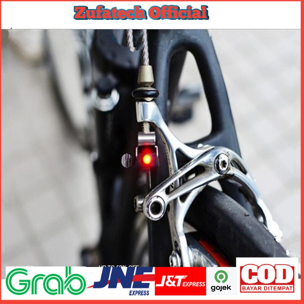 Lampu Rem Sepeda V Mini Waterproof - Black