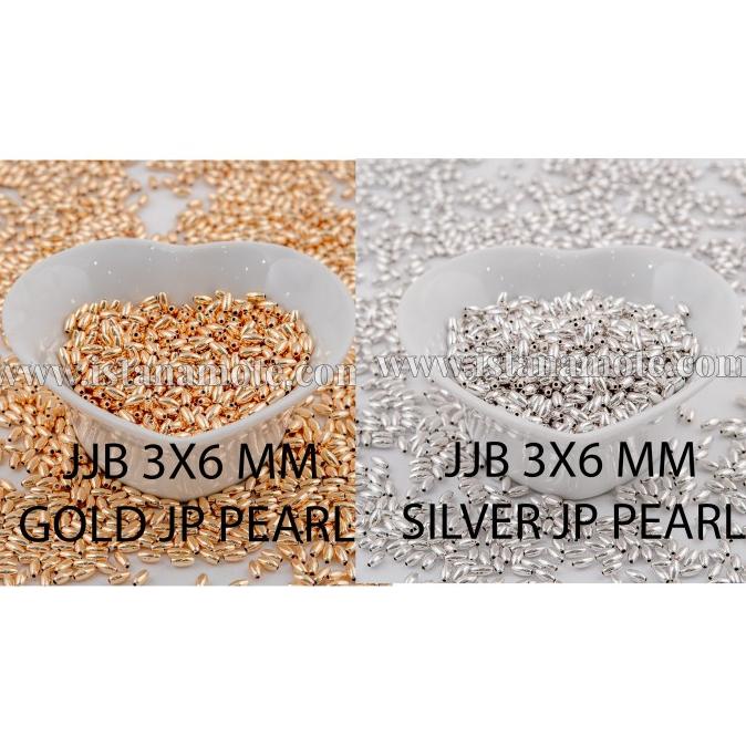 Mutiara Jepang MGB 50gram padi 3x6 MM gold / silver / kiska / white