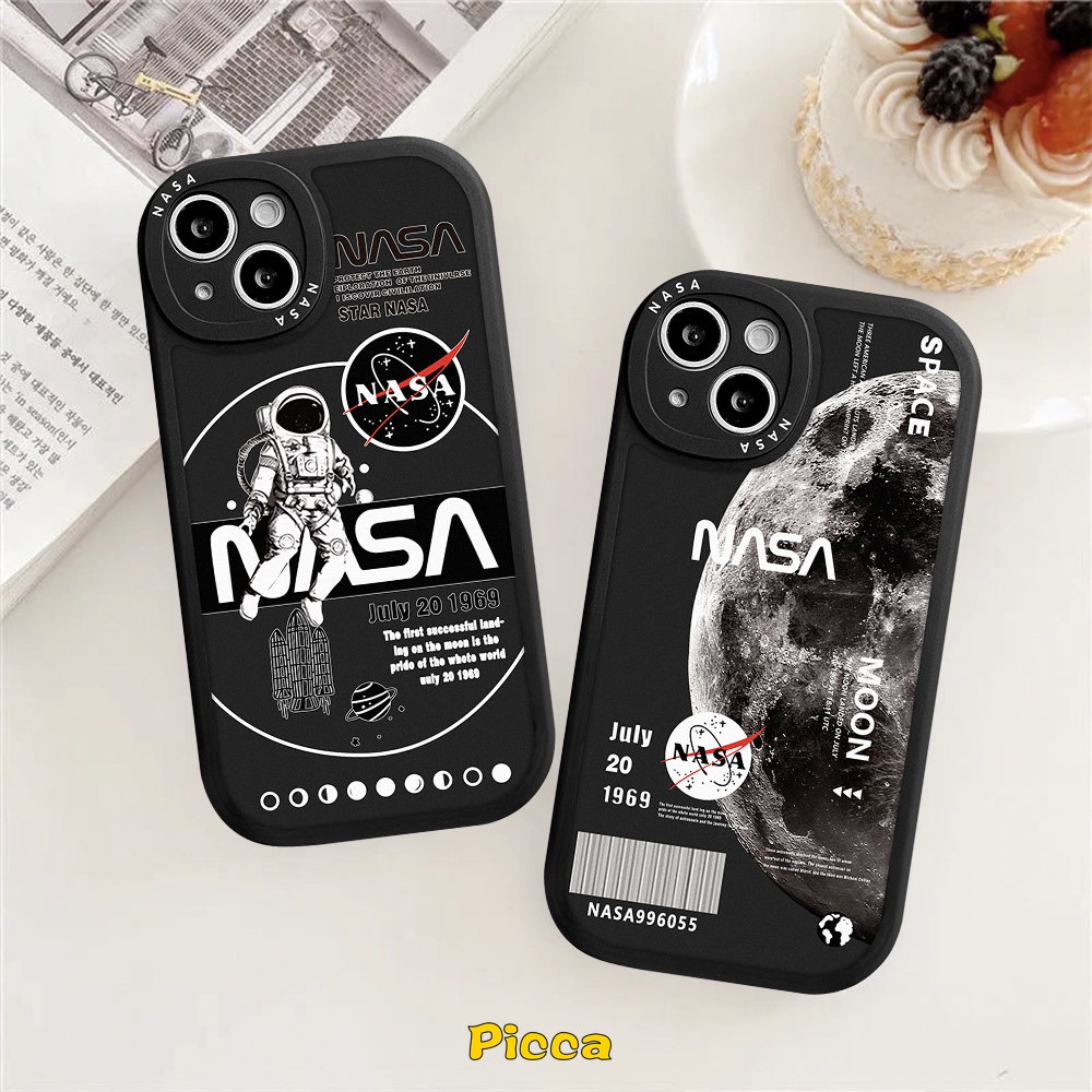 Case NASA Merk Trendy OPPO A5s A15 A16 A1K A17 A55 A12 A96 A92 A16K A54 A31 A77 A7 A9 A53 A36 A57 A74 A94 A16EA15s A76 A77s A5 A95 A3S Reno 7Z 5Z 85f 6 4 Astronot Sarung Soft Cover