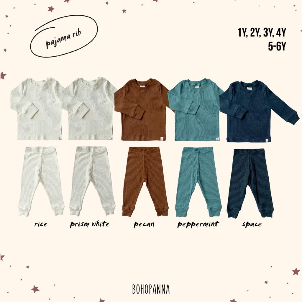 Bohopanna Pajama Reeb / Baju anak unisex / Piyama anak 1-6 tahun