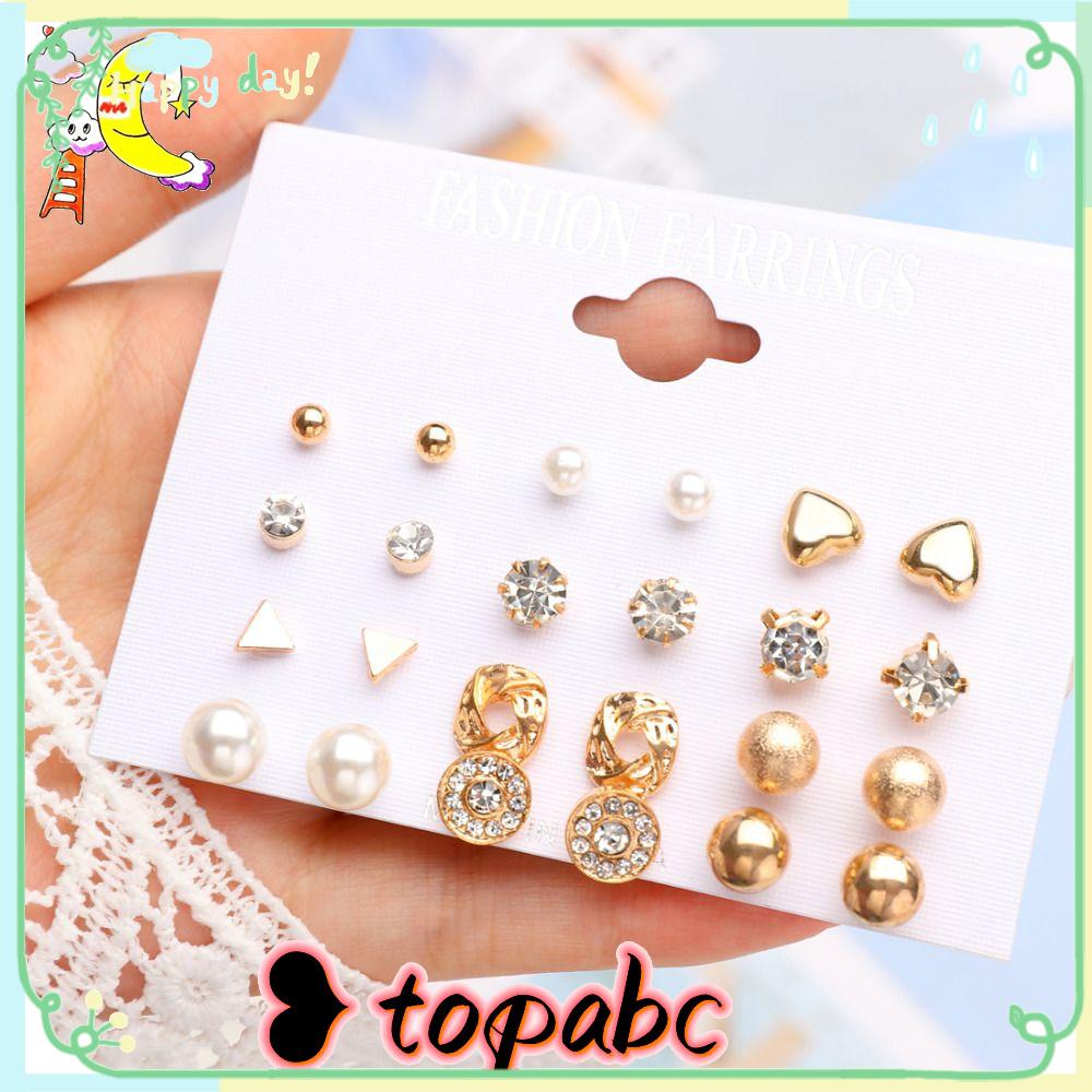 Top 12pasang Anting Set Fashion Hadiah Perhiasan Hoop Ring