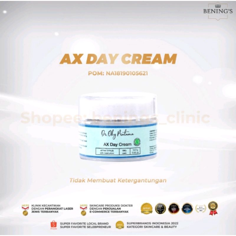 AX DAY CREAM BENING SKINCARE KHUSUS ACNE