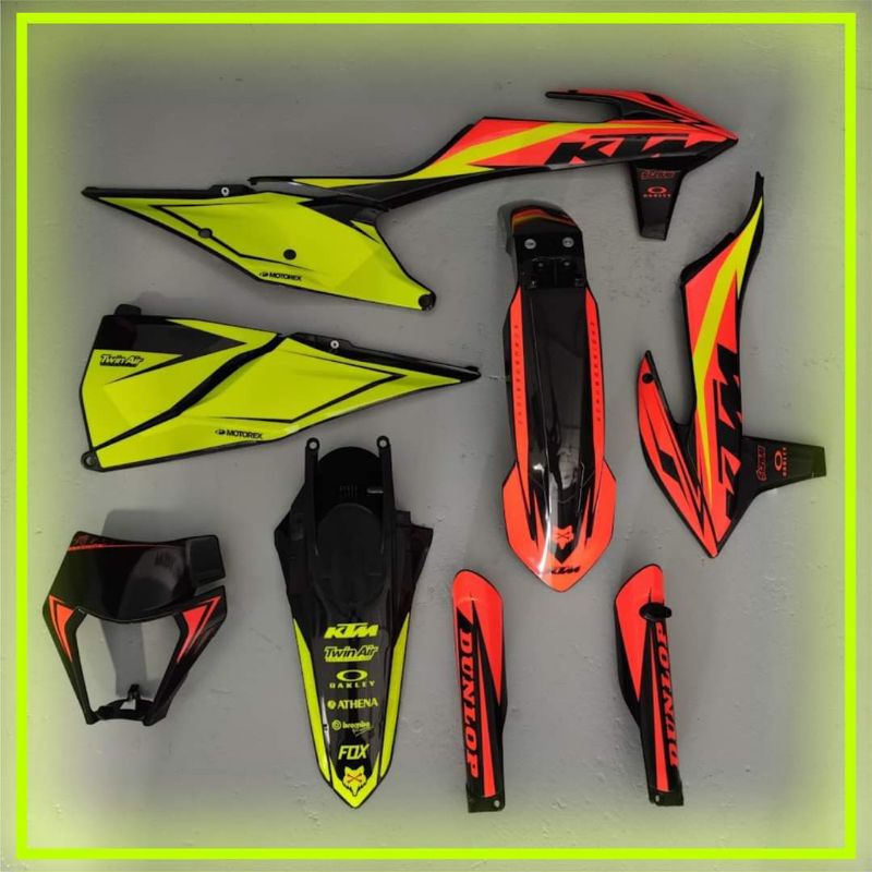 Decal KTM 125 250 350 2022 orange kuning