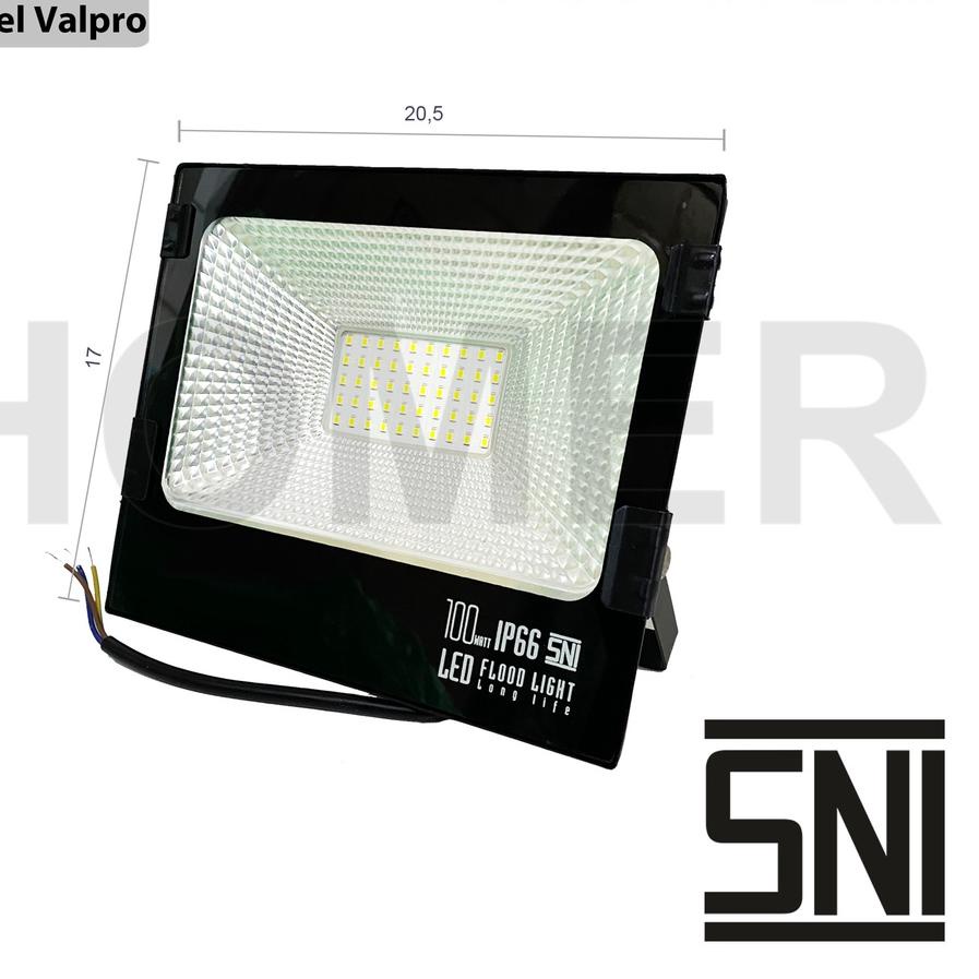 lampu led sorot / tembak / floodlight / outdoor / lapangan COB SMD super terang jarak jauh 100w 100 