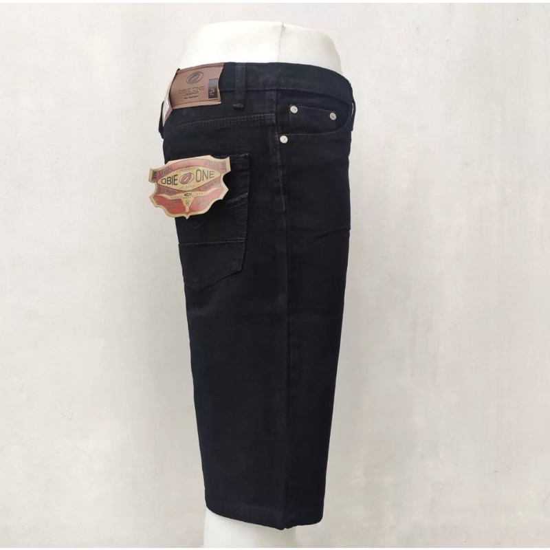 CELANA PENDEK HITAM PRIA / CELANA PENDEK DENIM PRIA