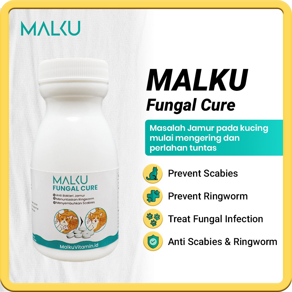 MALKU Fungal Cure - Solusi Kucing Jamuran, Ringworm dan Scabies - MALKU Vitamin