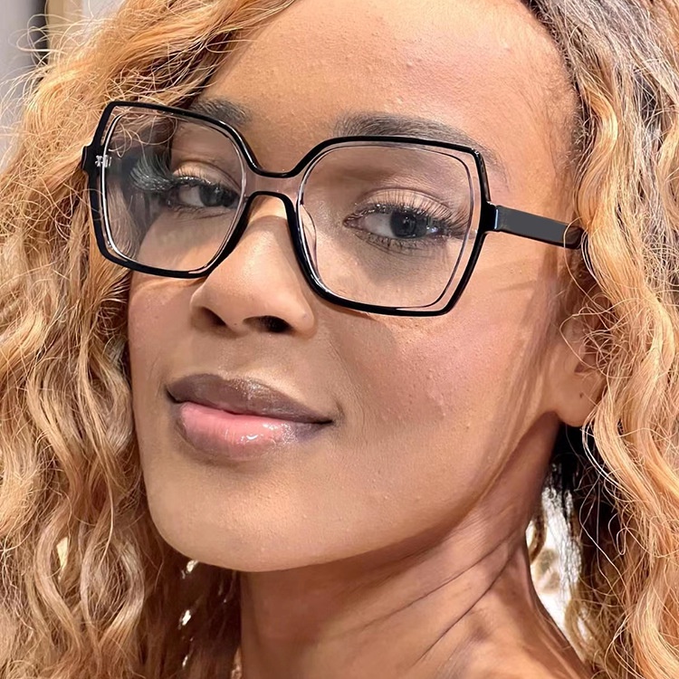 Kacamata Anti Radiasi Mata Untuk Wanita Anti Cahaya Biru Frame Persegi Kacamata Komputer TR90