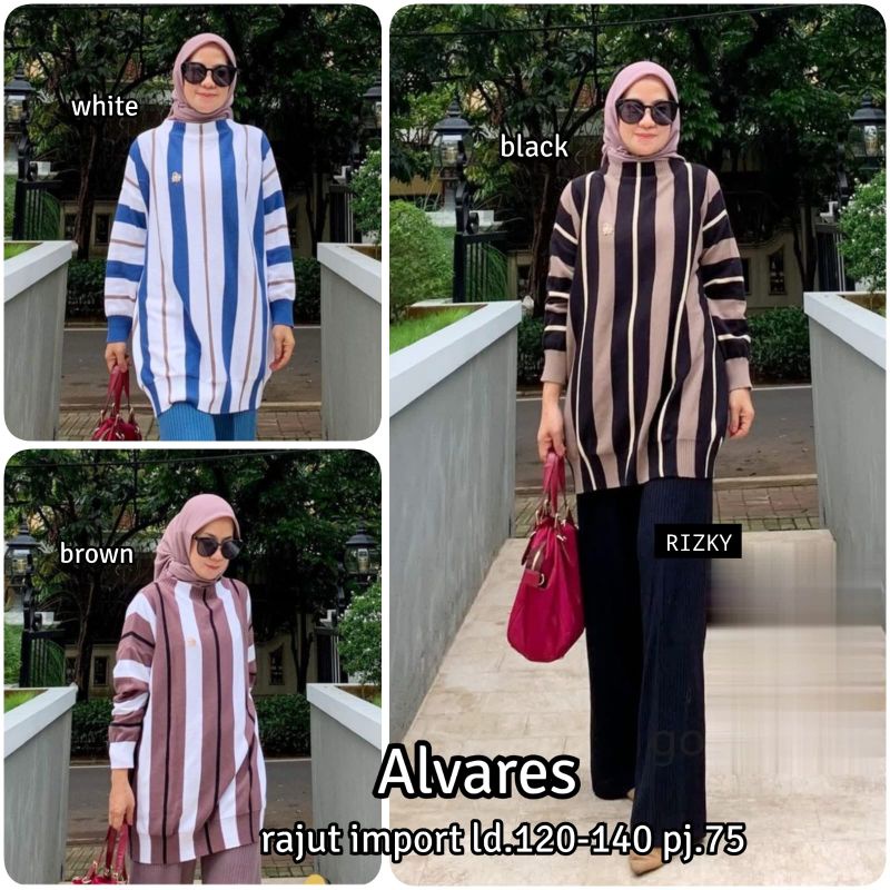 NEW ALVARES TUNIK RAJUT IMPORT JUMBO LD 120-140CM