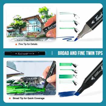 

Spidol Dual Side Art Sketch Marker Drawing Set 12 Color