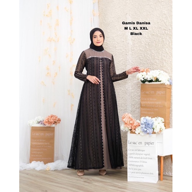 gamis denisa/gamis terba/gamis pesta/gamis terlaris/gamis cburkat