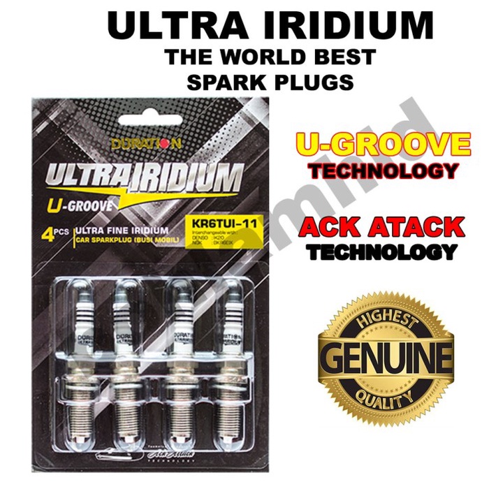 Busi Busi Mobil Innova 2004-2016 Ultra Iridium U-Groove Duration
