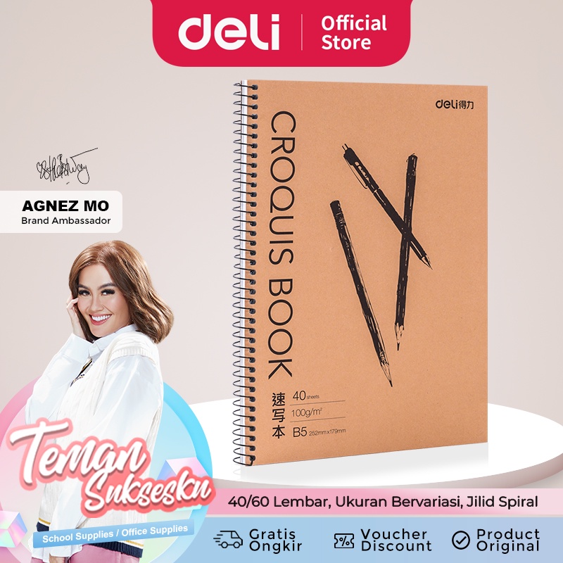 

Sketch Book DELI / Buku Sketsa 40 Lembar A4 - 7696 Deli