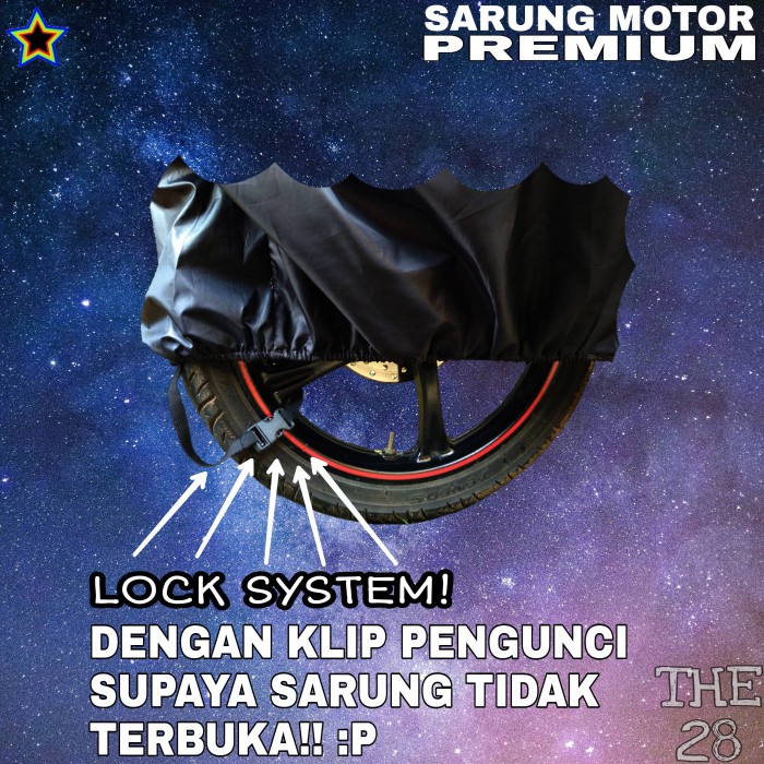 SARUNG MOTOR PCX 150 HITAM MERAH BODY COVER PCX 150 PREMIUM