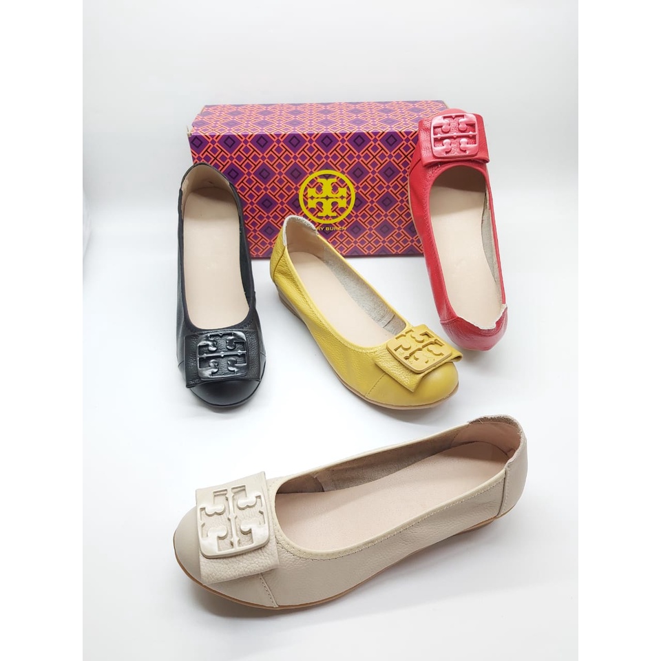 Tory Burch Pita Logo Sepatu Wedges Wanita