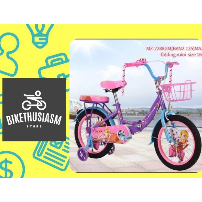 Sepeda Anak - Sepeda Lipat Anak Mini 16 Dan 18 Inch Merk Mazara #Original